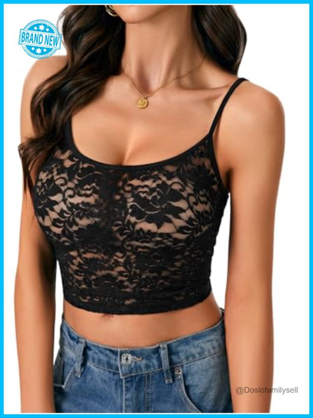 LYANER Women's Floral Lace See Through Sexy Cami
